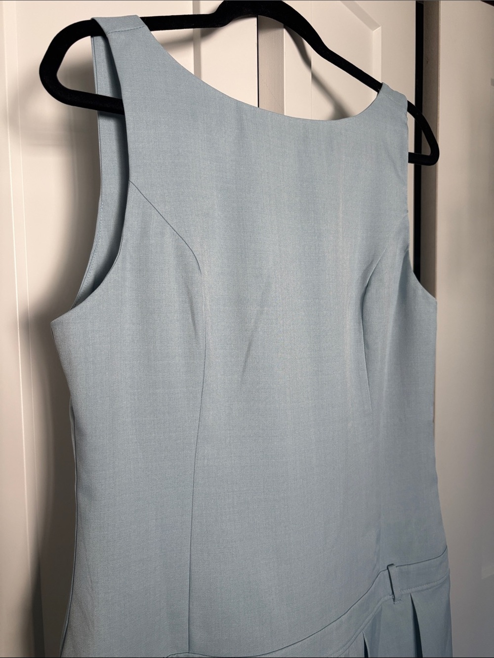 NWT [Altar'd State] Dusty Blue Drop Waist Sleeveless Pleated Dress Women’s XL - Picture 6 of 11